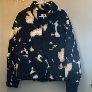 LIV Black and White Sherpa Jacket